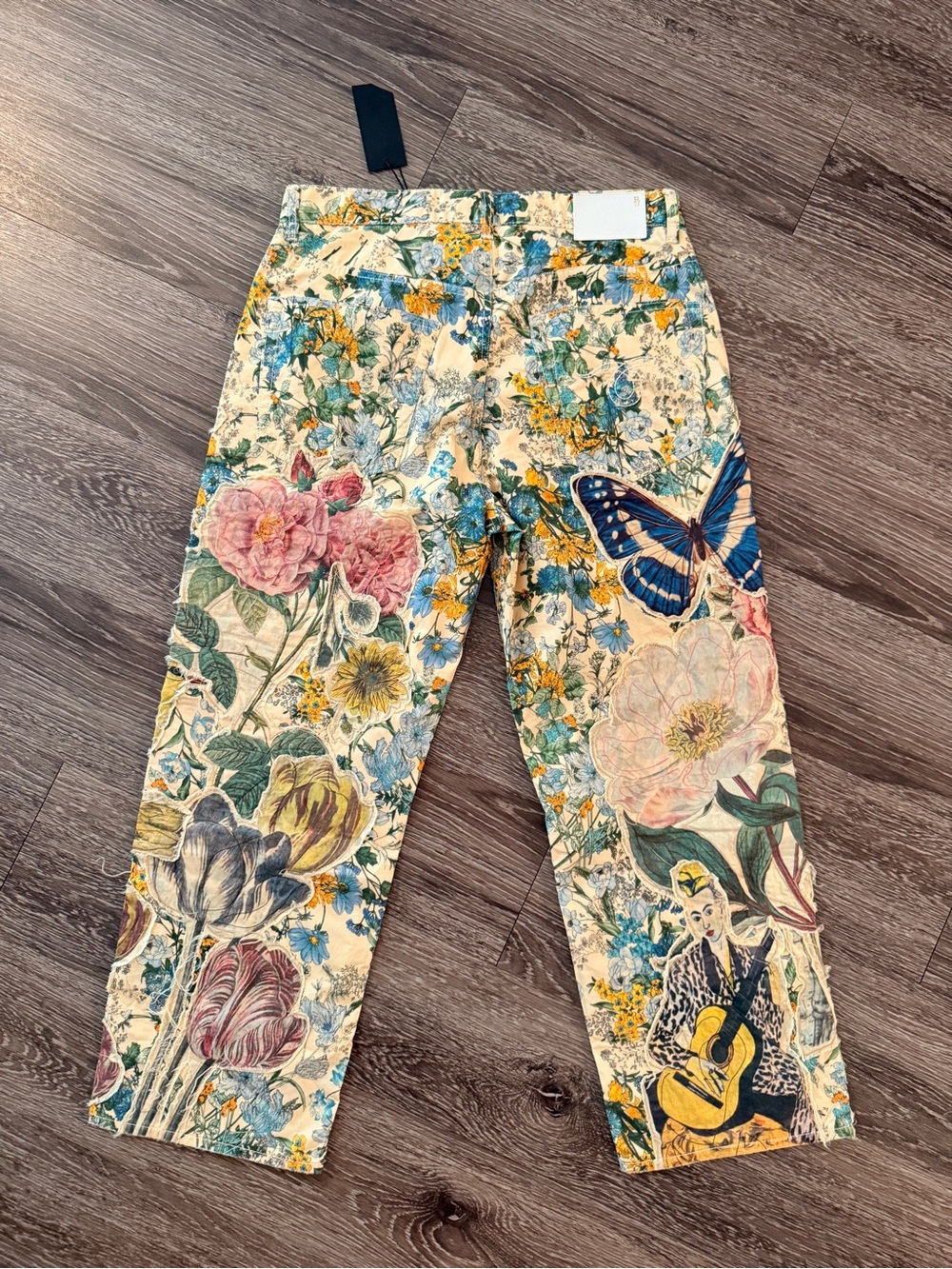 R13 Floral Appliqué X-Boyfriend Pant New - Picture 9 of 9